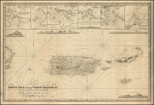 Caribbean Map By C W Hobbs