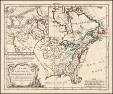 United States, Alaska and Canada Map By Charles Francois Delamarche