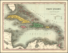 Caribbean Map By Anthony Finley