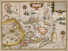 China, Japan, Korea, Southeast Asia and Philippines Map By Jan Huygen Van Linschoten