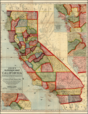 California Map By George F. Cram