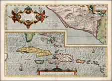 Southeast, Mexico and Caribbean Map By Abraham Ortelius