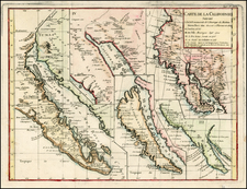 Baja California and California Map By Denis Diderot / Didier Robert de Vaugondy