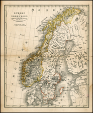 Scandinavia Map By A. Baedeker / Otto Petri