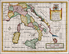 Italy and Balearic Islands Map By Edward Wells