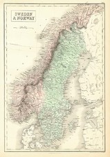 Europe and Scandinavia Map By Adam & Charles Black