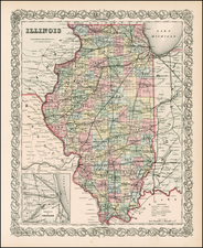 Midwest Map By Joseph Hutchins Colton