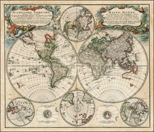 World and Polar Maps Map By Homann Heirs