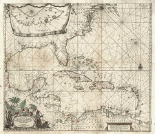 Mid-Atlantic, Southeast, Caribbean and Central America Map By Jacobus Robijn