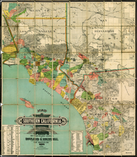California Map By Schmidt Label & Litho. Co. / Howland & Koeberle