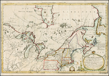 United States, New England, Midwest and Canada Map By Cornelius Tiebout