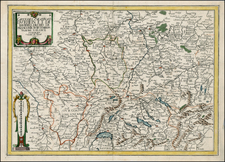 Switzerland, France and Germany Map By Christopher Tassin