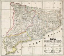 Spain Map By Pascual Porta y Margarit