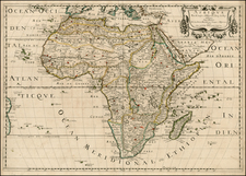 Africa and Africa Map By Nicolas Sanson