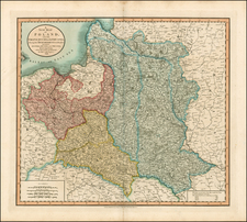 Poland, Russia and Baltic Countries Map By John Cary