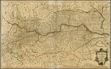 Austria, Hungary and Germany Map By George Louis Le Rouge