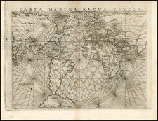 World and World Map By Girolamo Ruscelli