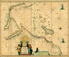 India, Other Islands, Central Asia & Caucasus, Middle East, East Africa and African Islands, including Madagascar Map By Pieter Goos