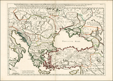 Ukraine, Romania, Balkans, Turkey, Mediterranean, Turkey & Asia Minor and Greece Map By Guillaume De L'Isle