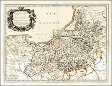 Poland, Baltic Countries and Germany Map By Nicolas Sanson