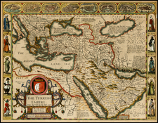 Russia, Ukraine, Turkey, Mediterranean, Middle East and Turkey & Asia Minor Map By John Speed