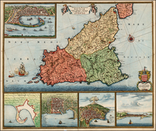 Italy and Balearic Islands Map By Frederick De Wit