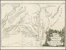 Mid-Atlantic and Southeast Map By Marquis de Chastellux