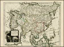 Europe and Asia Map By George Louis Le Rouge