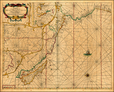 South America, Australia & Oceania, New Zealand and California Map By Hendrick Doncker