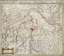 Czech Republic & Slovakia and Germany Map By Homann Heirs