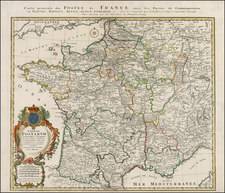 France Map By Homann Heirs