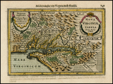 Mid-Atlantic and Southeast Map By Jan Jansson / Pieter van den Keere