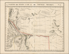 Texas, Plains, Southwest and Rocky Mountains Map By Philippe Marie Vandermaelen