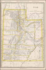 Southwest, Rocky Mountains and Utah Map By Rand McNally & Company