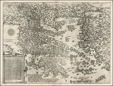 Balkans, Turkey, Mediterranean, Turkey & Asia Minor, Balearic Islands and Greece Map By Cornelis de Jode