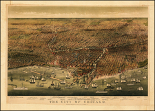 Midwest Map By Nathaniel Currier  &  James Merritt Ives