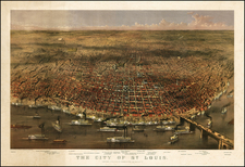 Midwest Map By Nathaniel Currier  &  James Merritt Ives