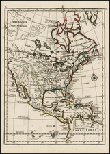 North America Map By Georges Louis Le Rouge