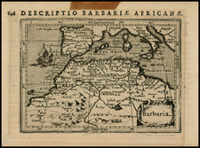 Mediterranean and North Africa Map By Pieter Bertius