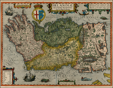 British Isles, Ireland and Balearic Islands Map By Abraham Ortelius / Johannes Baptista Vrients