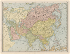 Asia and Asia Map By George F. Cram