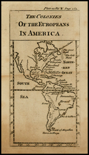 North America, South America and America Map By James Mynde