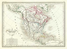 North America Map By Conrad Malte-Brun