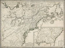 United States, New England, Mid-Atlantic, Southeast, Midwest and Canada Map By Pierre-Nicolas Buret de  Longchamps