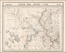 Midwest, Plains and Iowa Map By Philippe Marie Vandermaelen