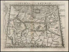 Middle East and Turkey & Asia Minor Map By Giacomo Gastaldi