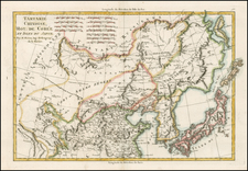 China, Japan, Korea and Central Asia & Caucasus Map By Rigobert Bonne