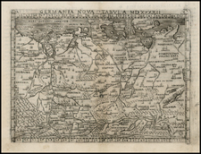 Netherlands, Poland, Hungary, Baltic Countries, Scandinavia and Germany Map By Giacomo Gastaldi