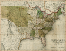 Antique Map of Louisiana by John Melish - 1820 by Blue Monocle