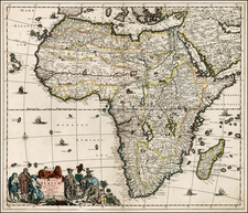 Africa and Africa Map By Justus Danckerts